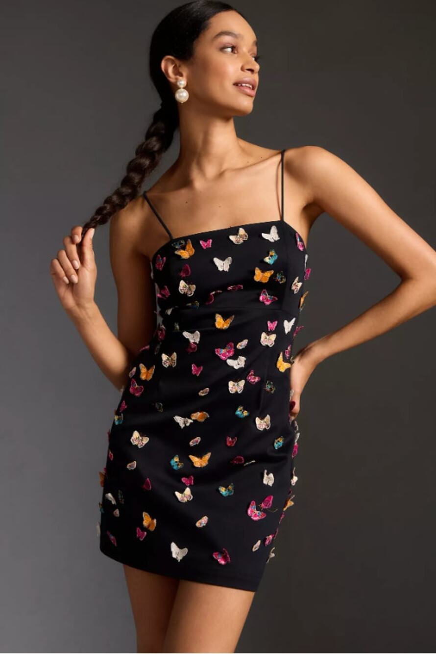NWT Brynne 3D Spaghetti-Strap Dress by Maeve. Size 14